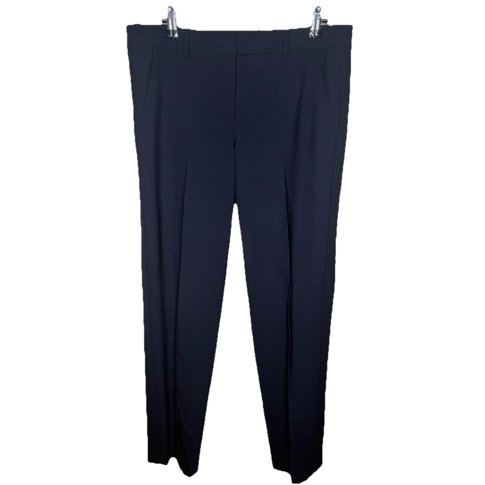 Vince Women's Navy Stretch Wool Trousers Dress Pants Size 10 (Style VR556-20585)